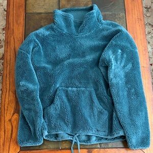 Carve Designs Teal Cowl Neck Sweater